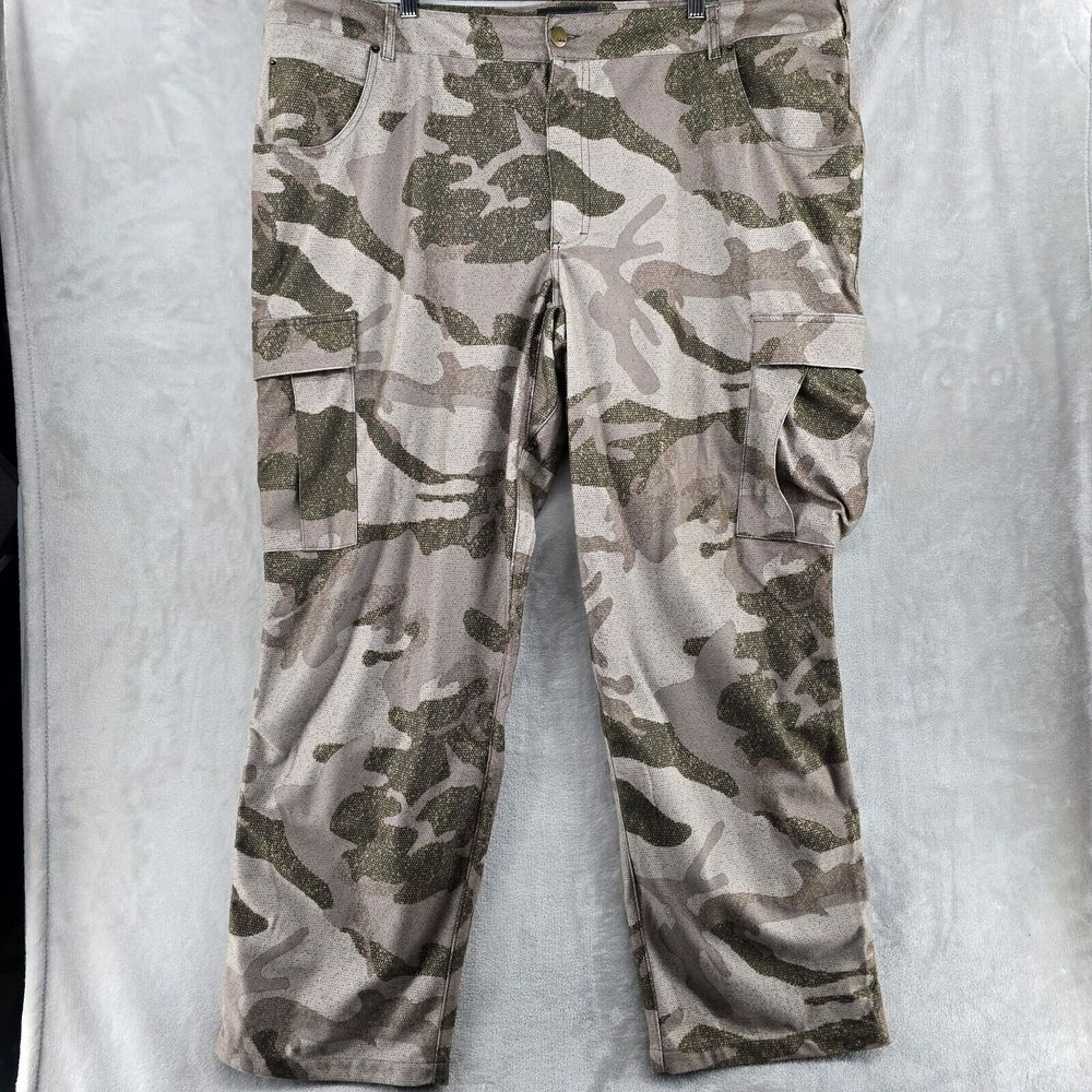 Cabelas Microtex Classic Pants Outfitter Camo Green Gray Green Men's Size 44